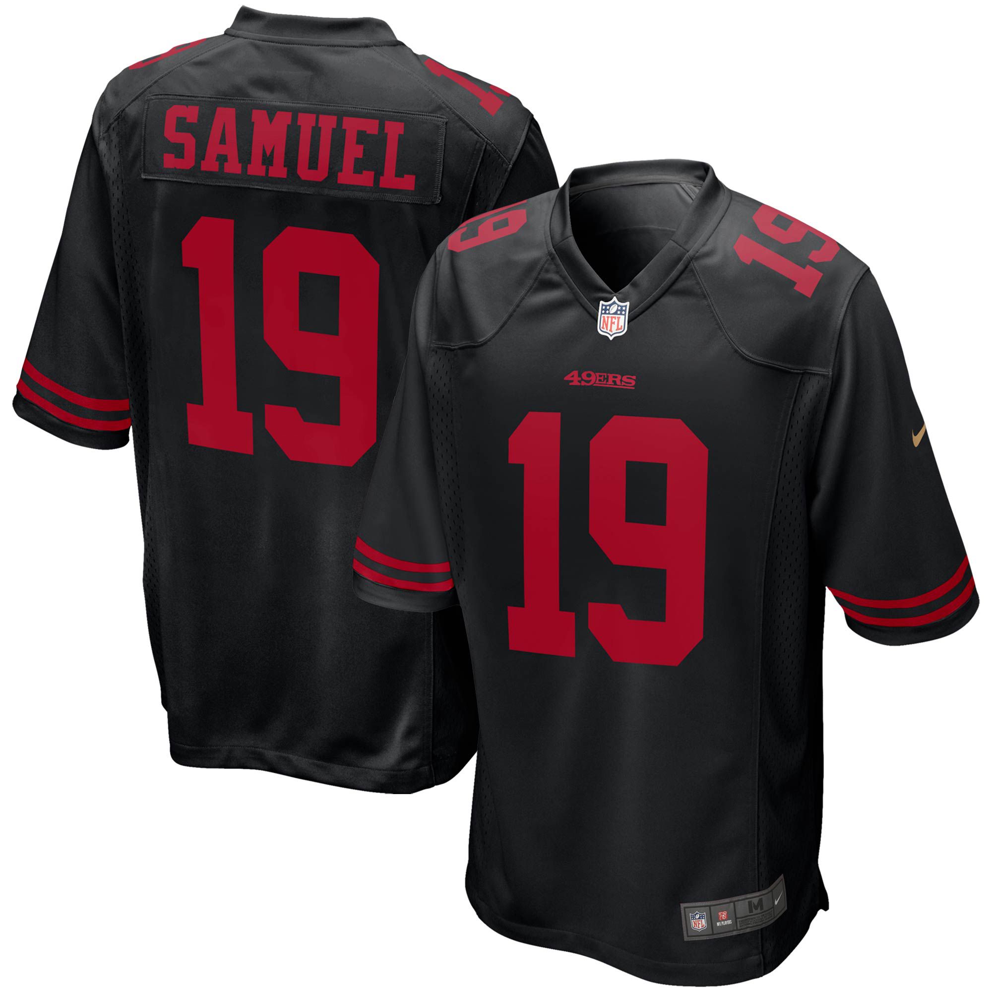 Men San Francisco 49ers 19 Deebo Samuel Nike Black Game Player NFL Jersey